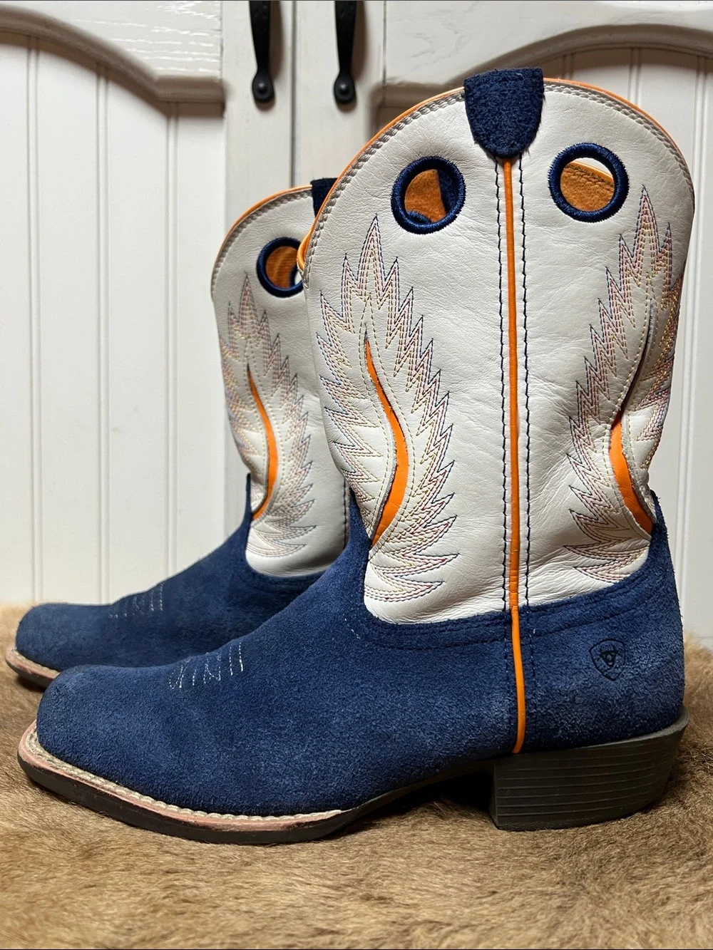 Ariat Futurity Fort Worth Western Cowboy Boots 4 Patriot Blue